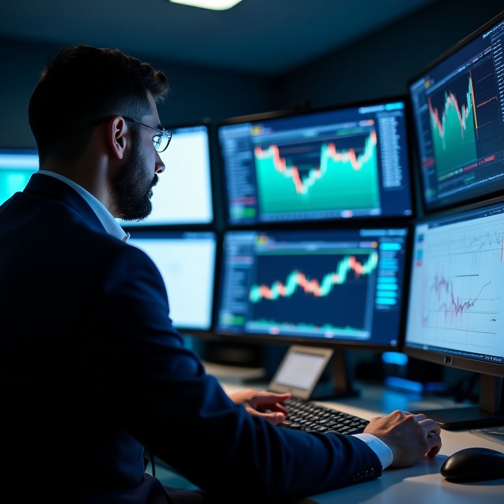Inversor intermedio analizando mercados